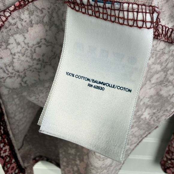 Lands' End Women's Long Sleeve paisley pink & brown Floral casual top. Size 2X - Picture 6 of 7